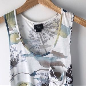 Deletta Floral Watercolor Tank Top